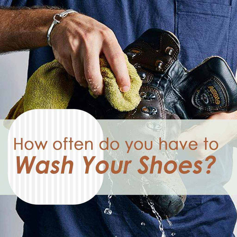 Various shoes being washed and cleaned to maintain freshness and durability