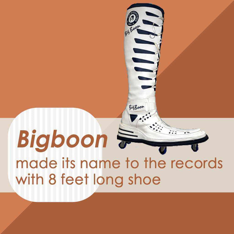 The 8th wonder of the world : Big Boon made its name to the records by making 8 feet long shoes!