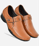 Bigboonstore Buckle Style Shoes Tan / 6 Big Boon Men's Slip-On Buckle Style formal Shoes