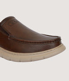 Big Boon men's casual slip-on shoes in synthetic leather with rubber sole and mid heel, hands-free design