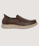 Big Boon Men's Casual Slip-On Shoes in synthetic leather with rubber sole and mid heel