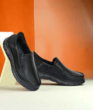 Big Boon men's casual slip-on shoes in synthetic leather with rubber sole and mid heel