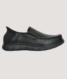 Big Boon men's casual slip-on shoes in synthetic leather with rubber sole and mid heel, hands-free design for easy wear