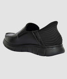 Big Boon men's casual slip-on shoes in synthetic leather with rubber sole and mid heel