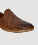 Men's Big Boon leather slip-on casual shoes with flat TPR sole and stylish design