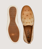 Big Boon men's smoky casual shoes in brown synthetic leather with flat TPR sole and slip-on design