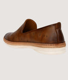 Big Boon men's smoky casual loafer shoes in synthetic leather with flat TPR sole and slip-on design