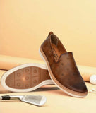 Big Boon men's smoky casual shoes in synthetic leather with slip-on design and flat TPR sole