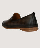 Big Boon men's smoky casual loafer shoes in synthetic leather with flat TPR sole and slip-on closure
