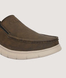 Men's casual slip-on shoes with synthetic leather upper and hands-free design for stylish comfort