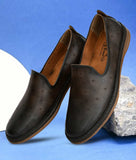 Big Boon Men's Smoky Casual Loafer Shoes in synthetic leather with flat TPR sole and slip-on design