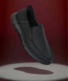 Men's casual slip-on shoes with synthetic leather and stylish hands-free design