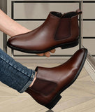Bigboonstore Chelsea Boots Coffee / 6 Big Boon Men's Genuine Leather Chelsea Boots