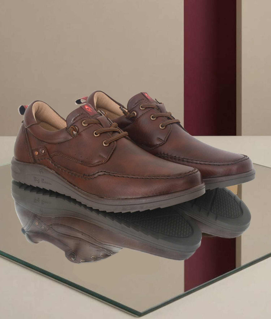 Bigboonstore Coffee / 6 Big Boon Men's Signature  Moc-Toe Lace-Ups Formal