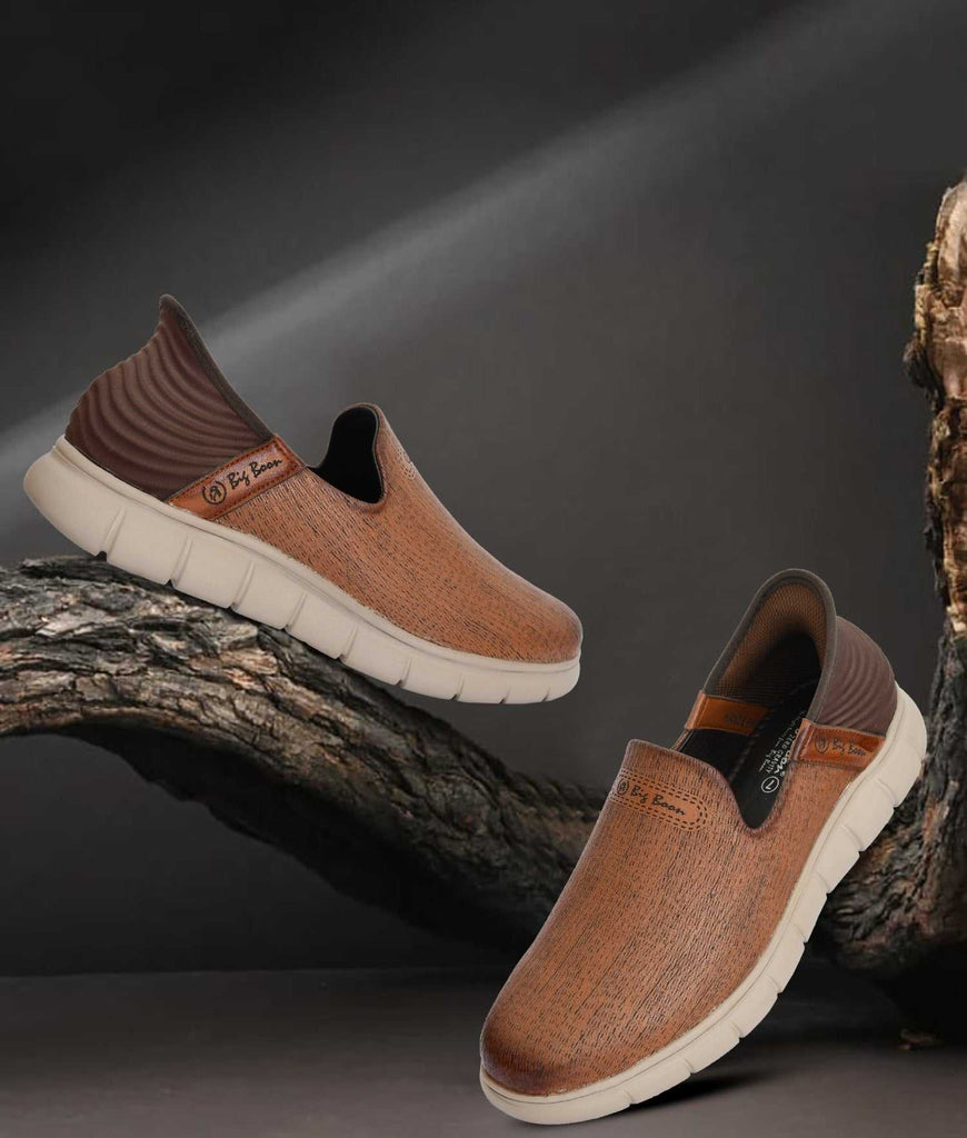 Bigboonstore Hands Free Casual shoes Tan / 6 Hands Free Shoes for Men | Big Boon Hand's Free Shoes with Zero Gravity