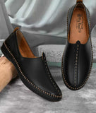 Black Big Boon men's ethnic shoes with synthetic leather and TPR sole, detailed stitching, and 0.19-inch heel height