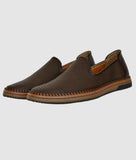 Men's Big Boon designer slip-on loafer shoes in perforated synthetic leather for comfort and breathability