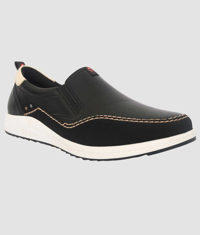 Bigboonstore Moccasin Shoes Black / 6 Big Boon Men's Hybrid Moccasin with Contrast Stitching