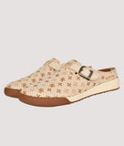 Bigboonstore Open Back Style Off_white / 6 Big Boon Men's Printed Ethnic Mules