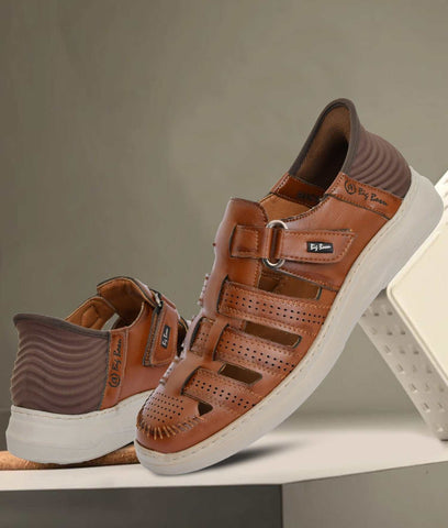 Bigboonstore Sandal Style Tan / 6 Slip-On Sandal | Big Boon Men's Modern Executive Hands Free Sandal