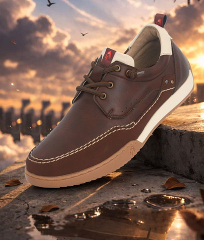 Bigboonstore Sneaker Style Coffee / 6 Big Boon Men's  Casual Lace-Up Sneakers