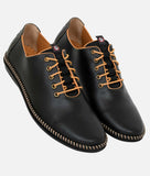Big Boon Men's Casual Derby black synthetic leather lace-up shoes with rubber sole and low heel
