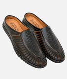 Bigboonstore Laser Cut Style Black / 6 Big Boon Men's Ethnic Shoes Mules Laser Cut Style