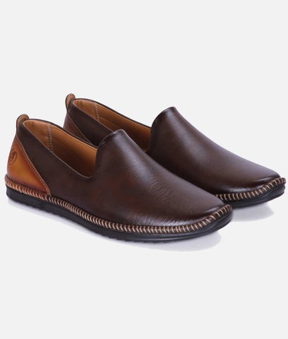 Bigboonstore Unique Slip-on Style Dcoffee / 6 Big Boon Men's Casual Shoes Loafer Unique Slip-on Style